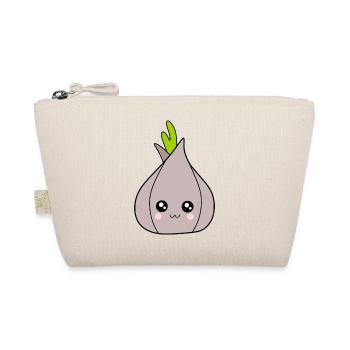 Kawaii Zwiebel Knoblauch Kawaii Gemüse Kawaii Obst - Bio-Täschchen - Natur - Vorne