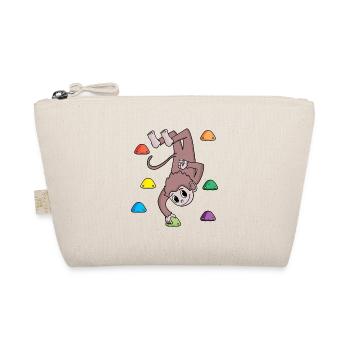 Affe an der Kletterwand - Klettern - Geschenk - Bio-Täschchen - Natur - Vorne