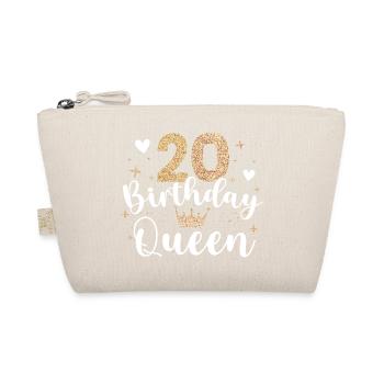 20.Geburtstag Königin 20 Jahre Zwanzig - Bio-Täschchen - Natur - Vorne
