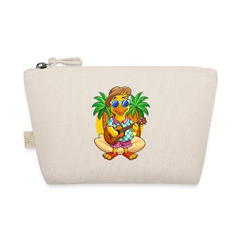 Lustige Ente Cartoon Sommer Strand Sonnenbrille Gitarre - Bio-Täschchen - Natur - Vorne