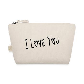 VALENTINSTAG. ICH LIEBE DICH. ICH LIEBE DICH. LIEBE. LIEBE - Bio-Täschchen - Natur - Vorne