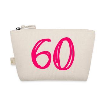 60. 60 JAHRE. 60-JÄHRIGES JUBILÄUM. 60. GEBURTSTAG. - Bio-Täschchen - Natur - Vorne