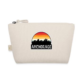 Anchorage Alaska USA Flagge Skyline Reisesouvenir - Bio-Täschchen - Natur - Vorne