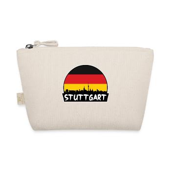 Stuttgart Deutschland Flagge Skyline Silhouette Reisen - Bio-Täschchen - Natur - Vorne