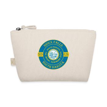 Sioux Falls South Dakota Flagge USA Souvenir Logo - Bio-Täschchen - Natur - Vorne