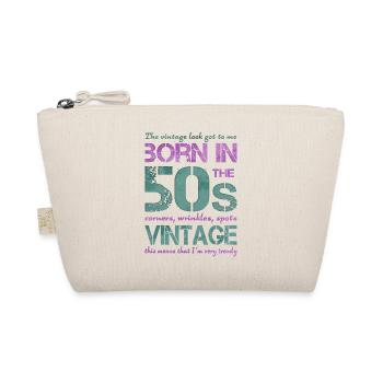 Fünfziger 50th 50s 50er - Bio-Täschchen - Natur - Vorne