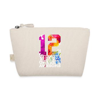 12 YEARS OF BEING AWESOME 12TH BIRTHDAY - Organic Pouch - nature - Front
