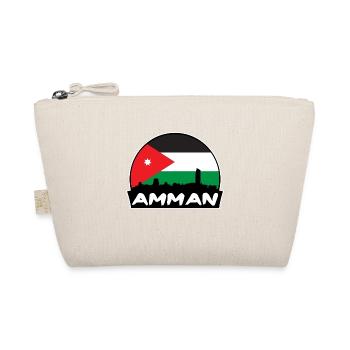 Amman Jordan Flagge Skyline Silhouette Reisen - Bio-Täschchen - Natur - Vorne