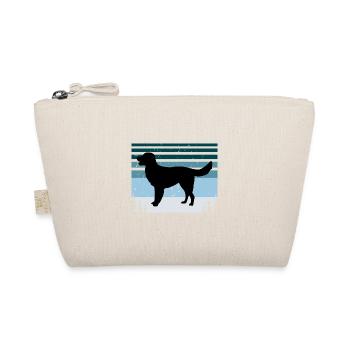 Deutsch Langhaar Vorstehhund Silhouette Retro - Bio-Täschchen - Natur - Vorne