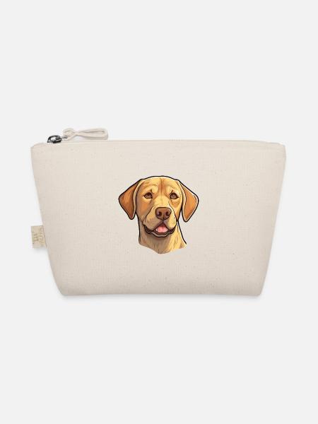 Labrador Hunderasse Cartoon Kawaii Illustration - Bio-Täschchen - Natur