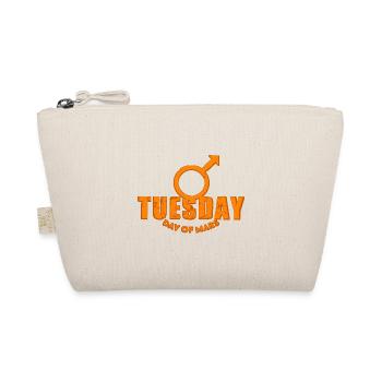 Tuesday Dienstag Mars Wochentage orange used look - Bio-Täschchen - Natur - Vorne