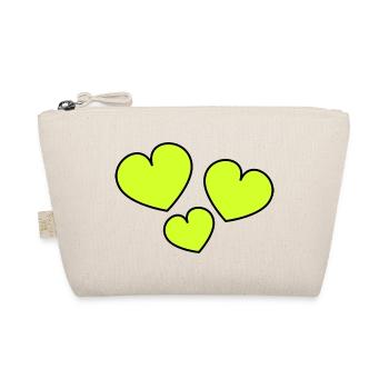 ICH LIEBE DICH. ICH LIEBE DICH. LIEBE. LIEBE. HERZ - Bio-Täschchen - Natur - Vorne