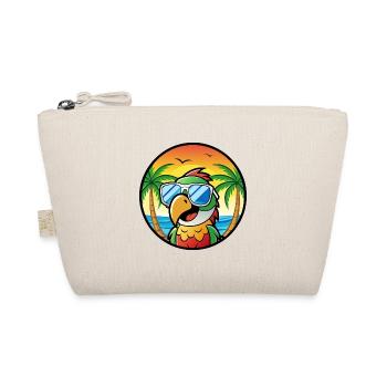 Perroquet Drôle Dessin Animé Plage Été Lunettes De Soleil Cool - Trousse biologique - nature - Devant