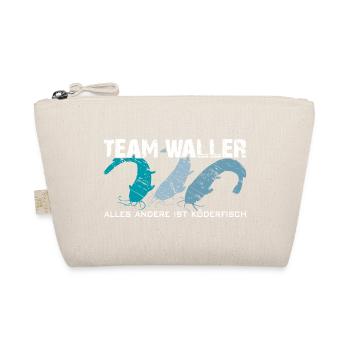 Wels angeln Waller fischen Team Waller - Bio-Täschchen - Natur - Vorne