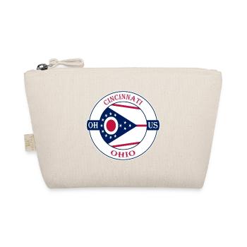 Cincinnati Ohio Flagge USA Reise Souvenir Abzeichen - Bio-Täschchen - Natur - Vorne