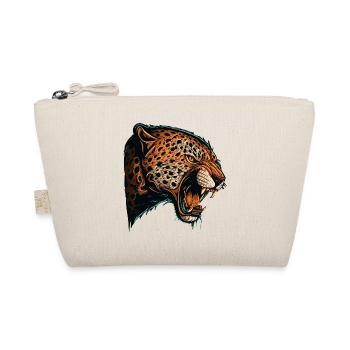 Angry Jaguar Head Opening Mouth Cartoon Vektor - Bio-Täschchen - Natur - Vorne