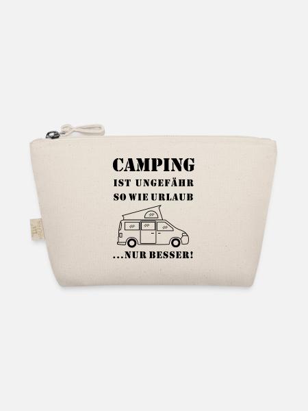 camping ist wie urlaub - Bio-Täschchen - Natur