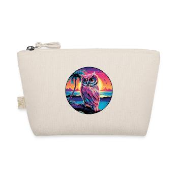 Eule buntes Aquarell Cartoon Kawaii Tier - Bio-Täschchen - Natur - Vorne
