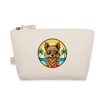 Australian Terrier Dog Breed Cartoon Sunglasses - Organic Pouch - nature - Front