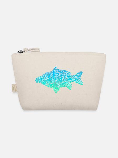 Karpfen Angeln Fisch farbig Karpfen Angler - Bio-Täschchen - Natur