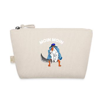 Moin Moin Möwe mit Schwert Nordsee Ostsee Seemann - Bio-Täschchen - Natur - Vorne
