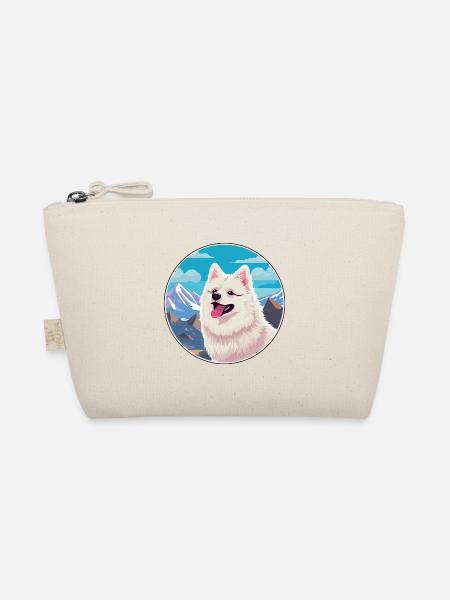 Japanischer Spitz Hunderasse Cartoon Kawaii Aquarell - Bio-Täschchen - Natur