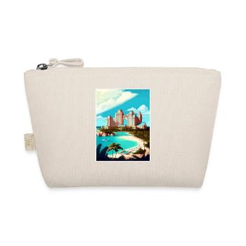 Atlantis Paradies Karibik Vintage Reise Poster - Bio-Täschchen - Natur - Vorne