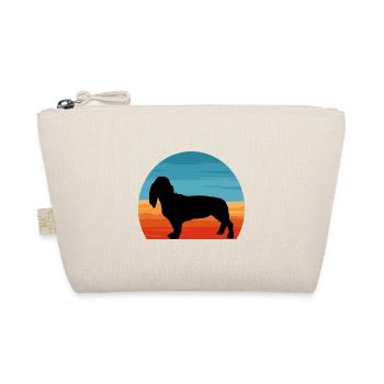 Basset Artesien Normand Hund Silhouette Retro Sun - Bio-Täschchen - Natur - Vorne