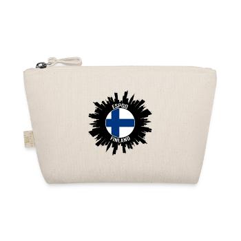 Espoo Skyline Finnland Flagge Reise-Souvenir - Bio-Täschchen - Natur - Vorne