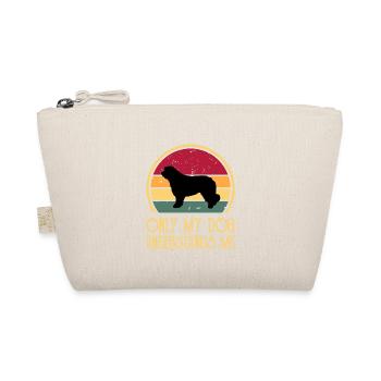 Katalanische Schäferhund Hund Liebhaber Silhouette Retro Sonnenuntergang - Bio-Täschchen - Natur - Vorne
