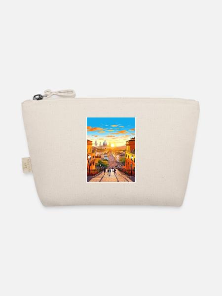 Rom Italien Vintage Reiseposter WPA Souvenir - Bio-Täschchen - Natur