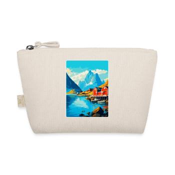 Lofoten Norwegen Vintage Reiseposter WPA - Bio-Täschchen - Natur - Vorne