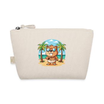 Biber Lustige Cartoon Sommer Strand Sonnenbrille - Bio-Täschchen - Natur - Vorne
