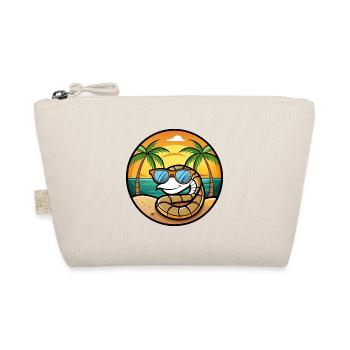 Schlange Lustige Cartoon Sommer Strand Sonnenbrille Cool - Bio-Täschchen - Natur - Vorne