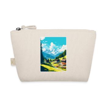 Gstaad Schweiz Vintage Reiseplakat Souvenir - Bio-Täschchen - Natur - Vorne