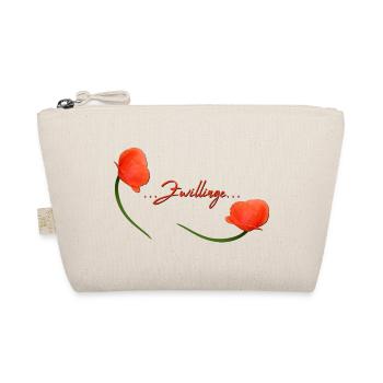Zwillinge Mohn Klatschmohn Sternzeichen Zwillinge - Bio-Täschchen - Natur - Vorne