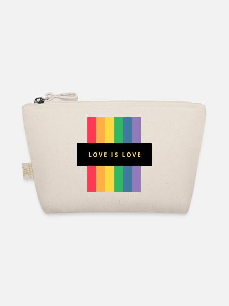 Liebe in allen Farben! LGBTQ+ - Bio-Täschchen - Natur