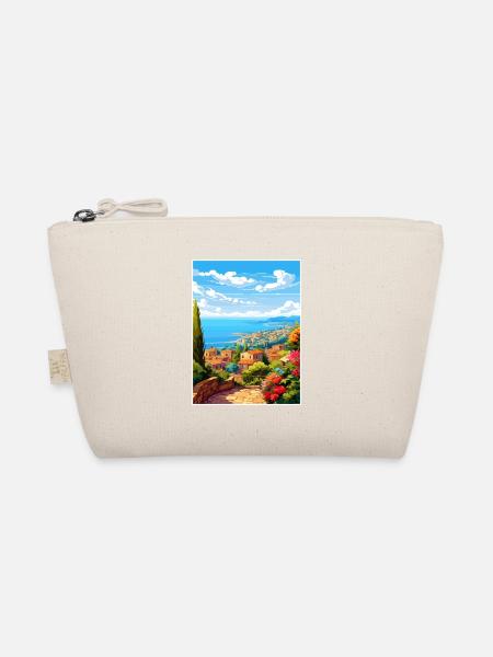Cote D Azur Frankreich Vintage Reiseposter Souvenir - Bio-Täschchen - Natur