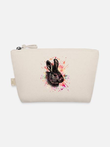 Hase aquarell - Bio-Täschchen - Natur