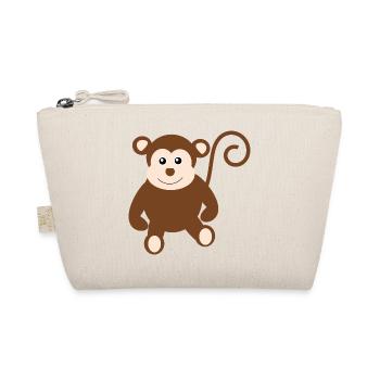 Niedlicher Affe Geschenk Geburt Taufe Babyparty - Bio-Täschchen - Natur - Vorne