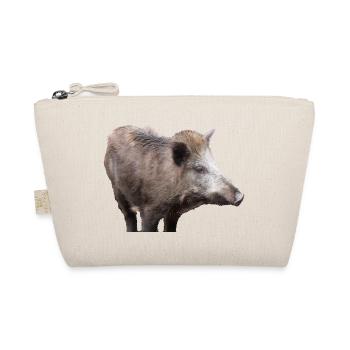 Wildschwein Wildsau Schwein Sau Schweine - Bio-Täschchen - Natur - Vorne
