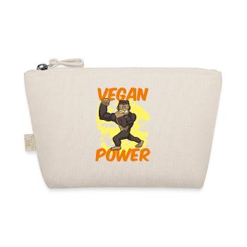 Vegan Power Gorilla Veganer Veganerin - Bio-Täschchen - Natur - Vorne