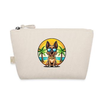 Belgischer Malinois Hund Rasse Cartoon Sonnenbrille Strand - Bio-Täschchen - Natur - Vorne