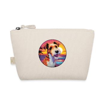 Draht Foxterrier Hunderasse Bunte Karikatur Wasserc - Bio-Täschchen - Natur - Vorne