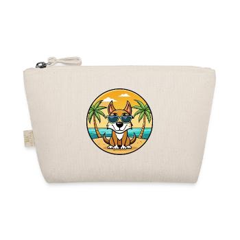 Latvian Hound Dog Breed Cartoon Sunglasses Beach - Organic Pouch - nature - Front