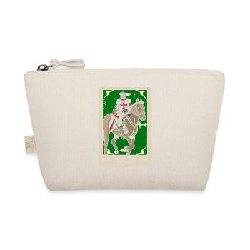 Ritter der Münzen Tarotkarte Wahrsagerei - Bio-Täschchen - Natur - Vorne