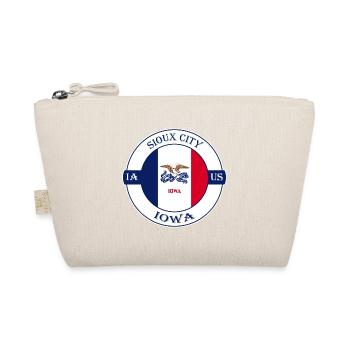 Sioux City Iowa Flagge USA Reise Souvenir Abzeichen - Bio-Täschchen - Natur - Vorne