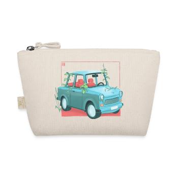 Trabi mit Pflanzen - Bio-Täschchen - Natur - Vorne
