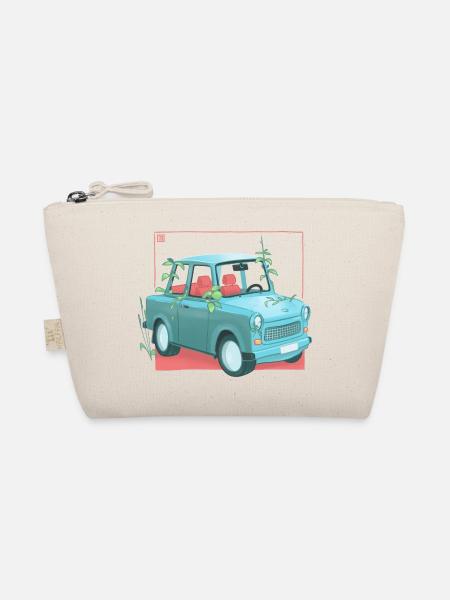 Trabi mit Pflanzen - Bio-Täschchen - Natur