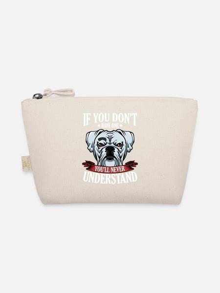 Cool Boxer Statement Spruch Hundehalter Geschenk - Bio-Täschchen - Natur